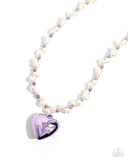 Paparazzi Mermaid Model - Purple Heart Necklace