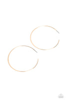 Paparazzi Metal Drama - Gold Oversized Hoops Earrings