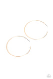 Paparazzi Metal Drama - Gold Oversized Hoops Earrings