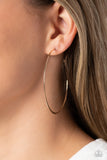 Paparazzi Metal Drama - Gold Oversized Hoops Earrings