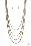 Paparazzi Metallic Monarch - Brass Chains Necklace