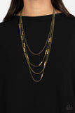Paparazzi Metallic Monarch - Brass Chains Necklace
