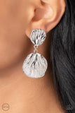Paparazzi Metro Mermaid - Silver Clip-Ons