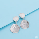 Paparazzi Metro Mermaid - Silver Clip-Ons