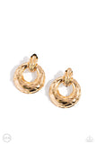 Paparazzi Metro Voyage - Gold Earrings ClipOns