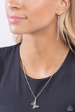 Paparazzi Midair Magic - Silver Butterfly Necklace