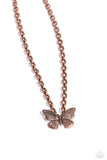 Paparazzi Midair Monochromatic - Copper Butterfly Necklace
