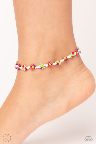 Paparazzi Midsummer Daisy - Multi Seed Beads Anklet