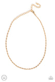 Paparazzi Minimalist Maiden - Gold Discs Chocker Necklace