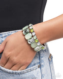 Paparazzi Mismatched Mood- Green Bracelet