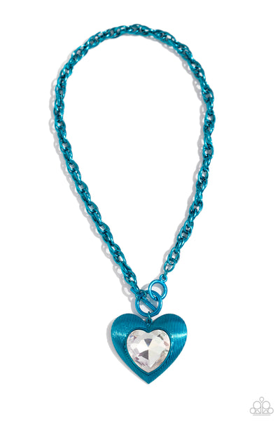Paparazzi Modern Matchup - Blue Heart Necklace