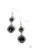 Paparazzi Modern Motives - Black Rhinestones Earrings