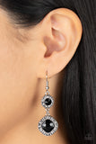 Paparazzi Modern Motives - Black Rhinestones Earrings