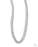 Paparazzi Modular Maven- White Necklace