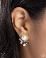 Paparazzi Modular Mermaid - White Earrings