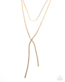 Paparazzi Monochromatic Movement- Gold Necklace