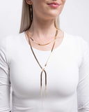 Paparazzi Monochromatic Movement- Gold Necklace