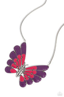 Paparazzi Moth Maven - Purple Butterfly Necklace