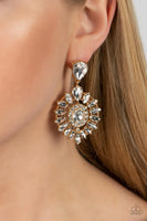 Paparazzi My Good LUXE Charm - Gold Marquise Cut Earrings