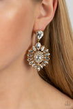 Paparazzi My Good LUXE Charm - Gold Marquise Cut Earrings