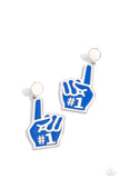 Paparazzi My Number One - Blue Pointer finger Earrings