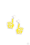Paparazzi My Number One - Yellow Sports Earrings