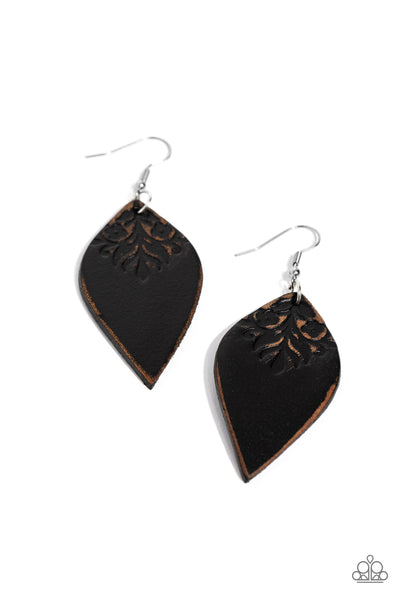 Paparazzi Naturally Nostalgic - Black Earrings