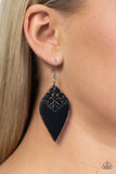 Paparazzi Naturally Nostalgic - Black Earrings