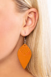 Paparazzi Naturally Nostalgic - Yellow Earrings