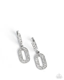 Paparazzi Next-Level Luminescence- White Earrings