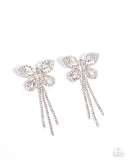 Paparazzi Next SOAR - White Butterfly  Earrings