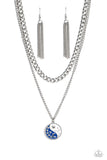 Paparazzi Night and Day - Blue White Moon Necklace