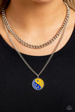Paparazzi Night and Day - Yellow Blue Curve Necklace