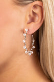 Paparazzi Night at the Gala - White Hoops Earrings