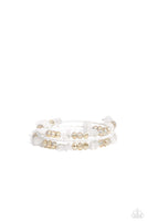 Paparazzi Notoriously Nuanced - White Coil Bracelet