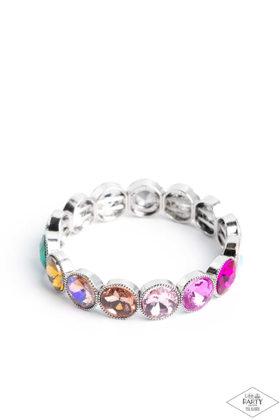 Paparazzi Number One Knockout - Multi Iridescent Bracelet