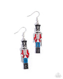 Paparazzi Nutcracker Nuance- Red Earrings