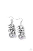 Paparazzi Ocean FROND Property - Silver Earrings