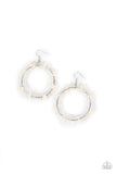 Paparazzi Ocean Surf - White Crystal-Like Beads Earrings