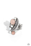 Paparazzi Off To FEATHER-land - Pink Opalescent Ring