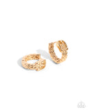 Paparazzi Off the Beaten Track- Gold Earrings