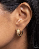 Paparazzi Off the Beaten Track- Gold Earrings