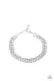 Paparazzi On The Up and UPPERCUT - Silver Bracelet