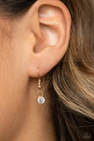 Paparazzi One Empire at a Time - Gold Iridescent Marquise Cut Necklace
