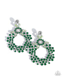 Paparazzi Opalescent Opulence- Green Earrings