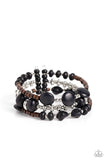 Paparazzi Operation Outdoors - Black Coil Bracelet