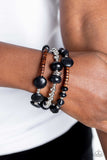 Paparazzi Operation Outdoors - Black Coil Bracelet