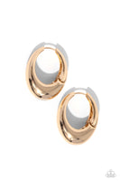 Paparazzi Oval Official - Gold- Hoops