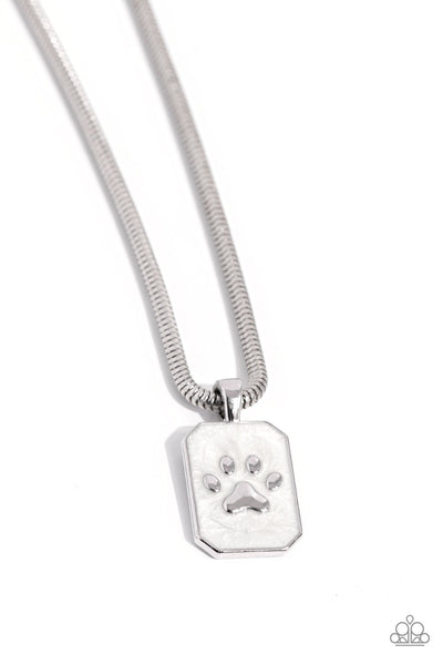 Paparazzi PAW to the Line - White Necklace