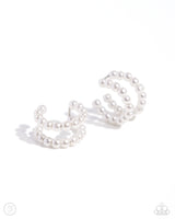 Paparazzi PEARLS Just Want to Have Fun - White Earcuff Earrings